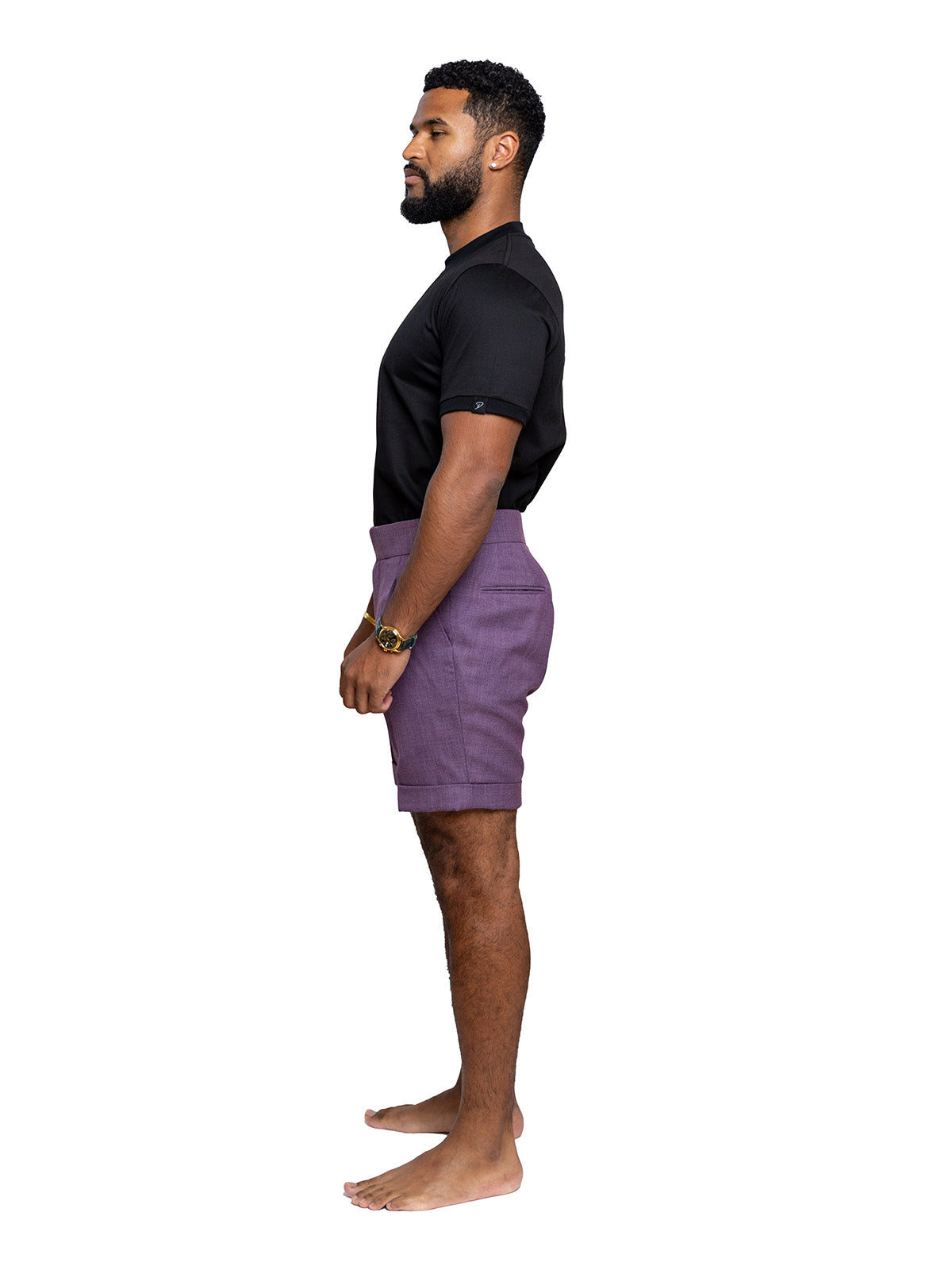 JET BLACK MERCERIZED COTTON T-SHIRTS