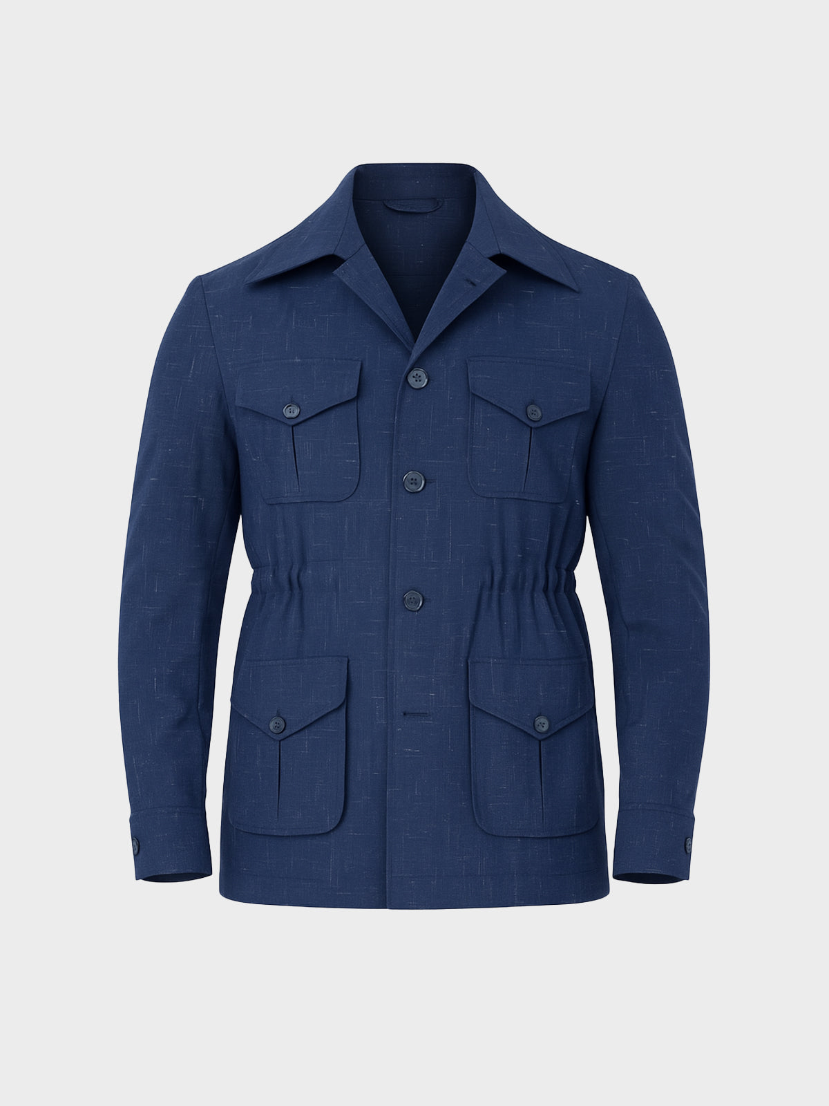 Midnight Blue Slub Linen Sariana Jacket