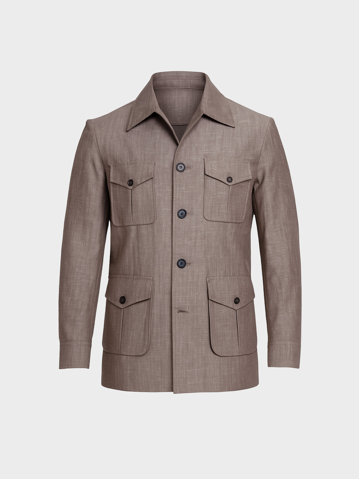 Stone Taupe Slub Linen Sariana Jacket
