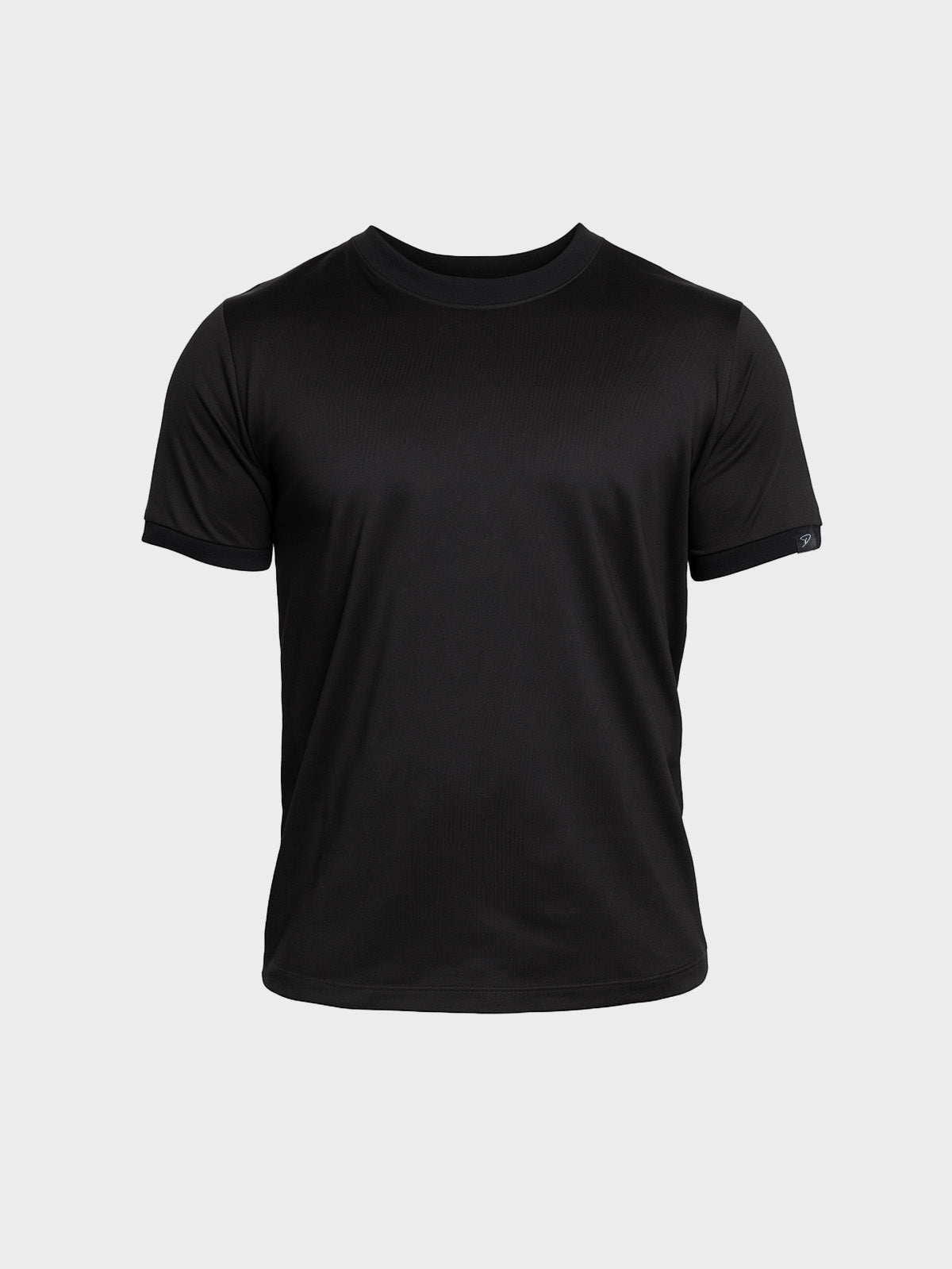 JET BLACK MERCERIZED COTTON T-SHIRTS