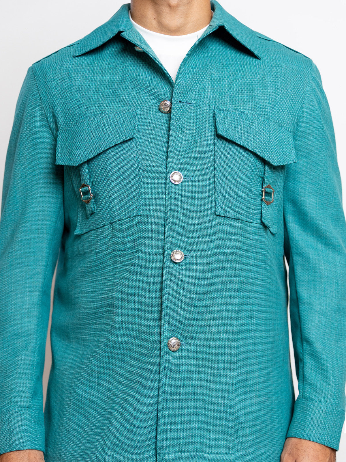 Mediterranean Teal Sariana jacket